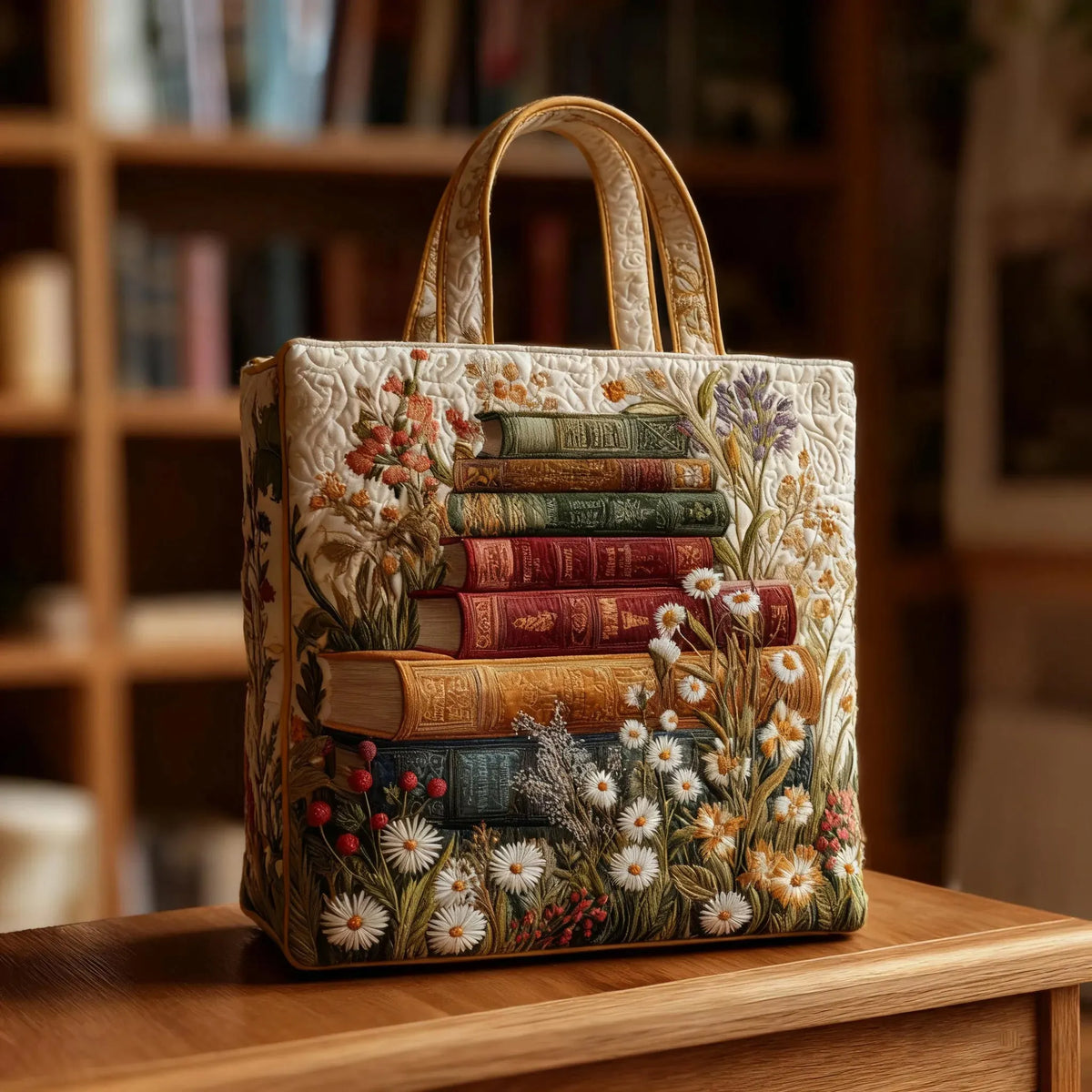 Sac Tote Rembourré - Motif Floral