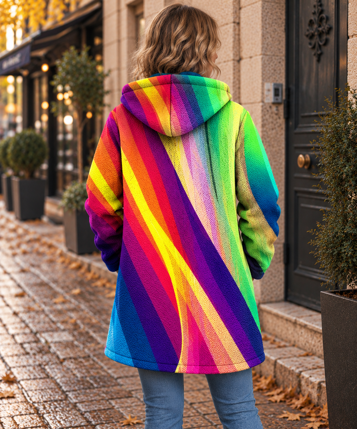 Éliane | Veste à Capuche Multicolore