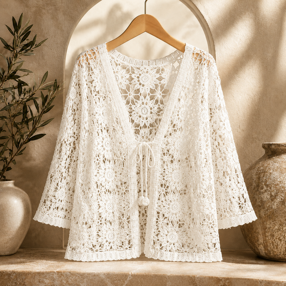 Charlotte™ | Cardigan en Crochet Fleuri#