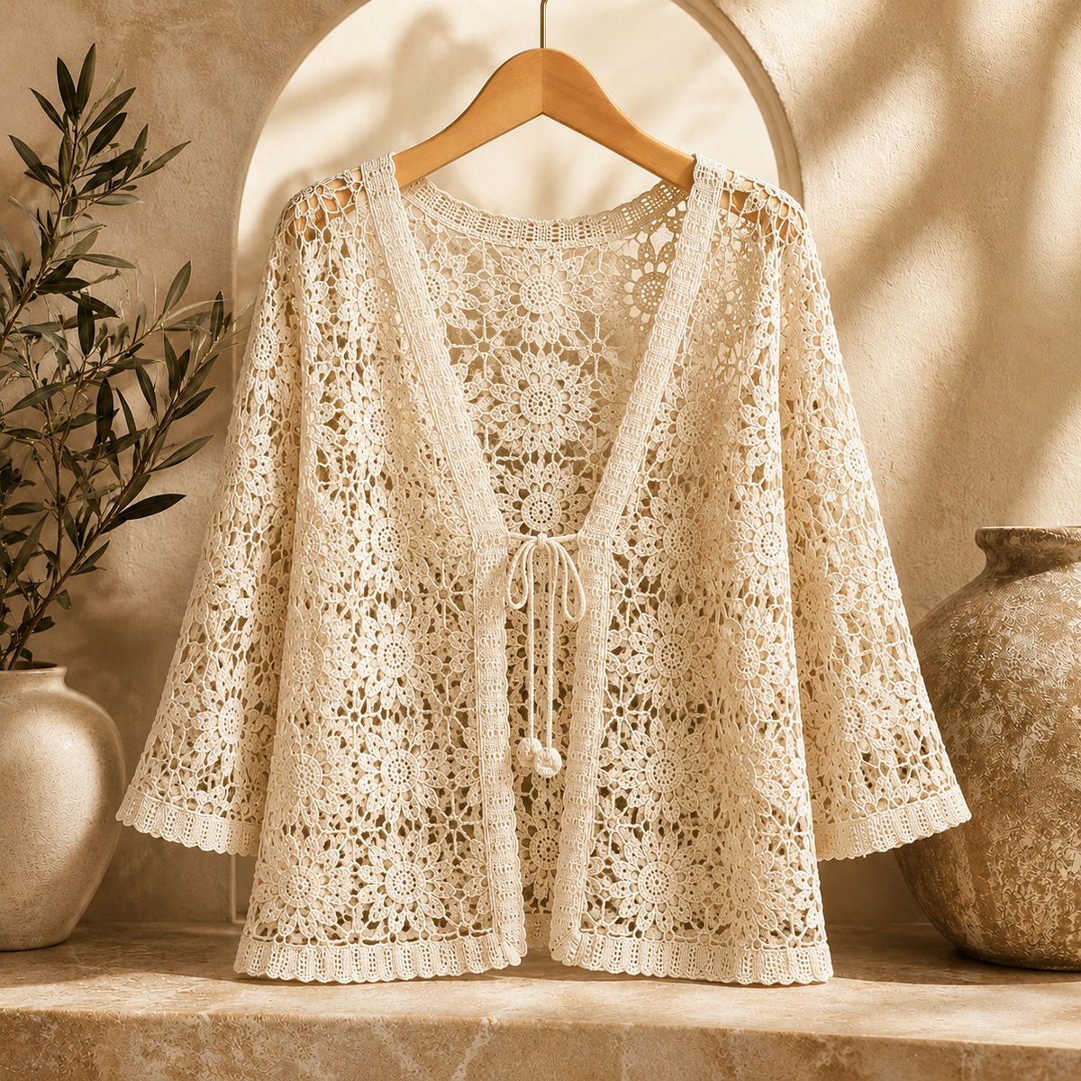 Charlotte™ | Cardigan en Crochet Fleuri#