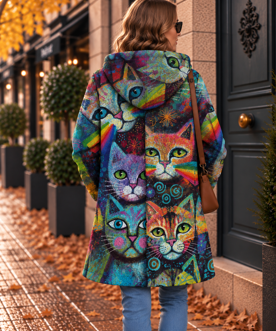 Mélanie | Sweatshirt Chat Arc-en-Ciel