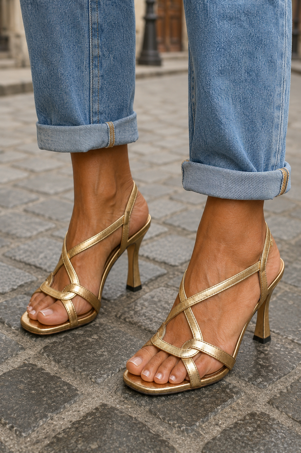 Camille™ | Sandales Dorées Élégance &amp; Confort