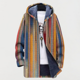 Émilie | Manteau à Rayures Modernes