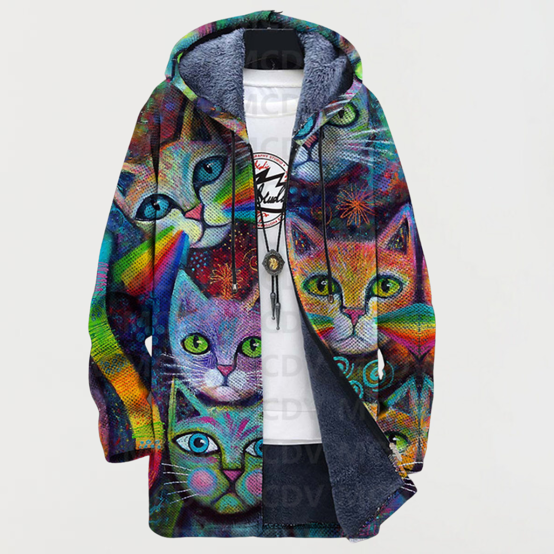 Mélanie | Sweatshirt Chat Arc-en-Ciel