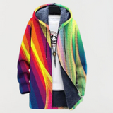 Éliane | Veste à Capuche Multicolore