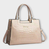 Maison Verdelle - Sac à main avec motif en cuir de crocodile brillant