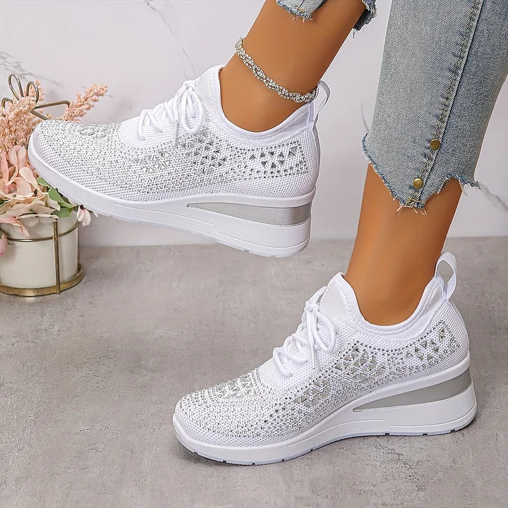 Karine | Baskets confort avec détails strass