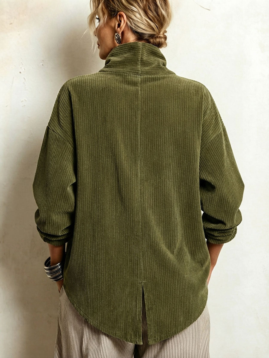 Élise | Veste oversize à col montant asymétrique